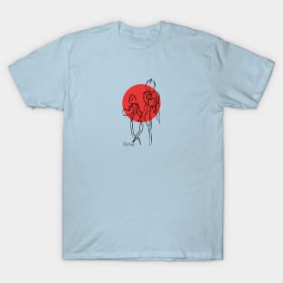 Orchid on red circle T-Shirt